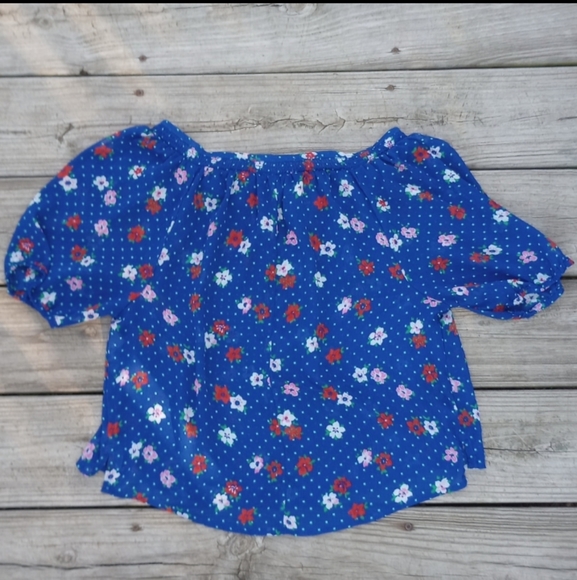 Size Medium Blue Hollister Blue Flower Blouse - Picture 11 of 11